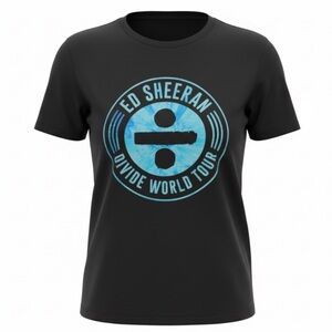 ED SHEERAN Divide World Tour Concert T-Shirt Black North America Cities Dates M